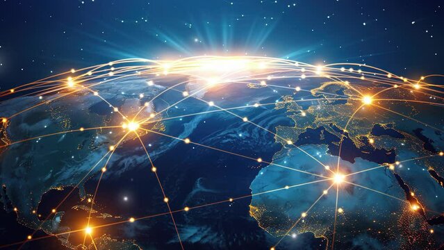 Social network networking concept design. Digital world map with users worldwide connections. Communication technology background. Global connection. Global social media network. World communication 