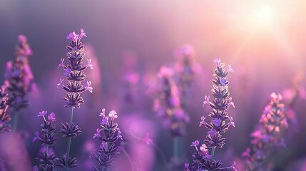 Fototapeta premium Mystical Lavender Sunrise