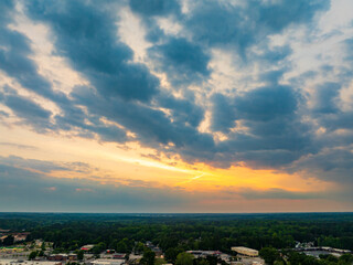 Aerial view of the beautiful Atlanta landscape.