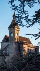 Obraz premium Beautiful Chateau in the Rocamadour Sanctuary in France