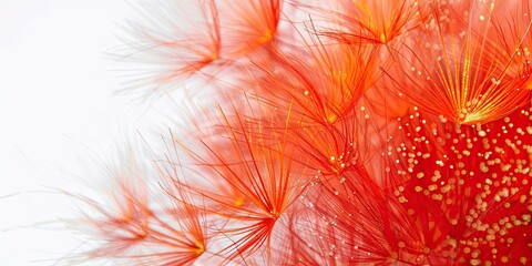 Macro Shot of Red Plant Stamen