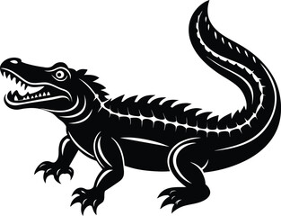Crocodile Silhouette Vector illustration