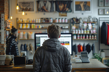 E-commerce platform featuring vibrant online shopping elements, seamlessly integrating mobile shopping with a streamlined checkout process. Highlight customer reviews prominently and incorporate