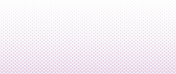 Blended  doodle pride heart on white for pattern and background, halftone effect, PRIDE month  background