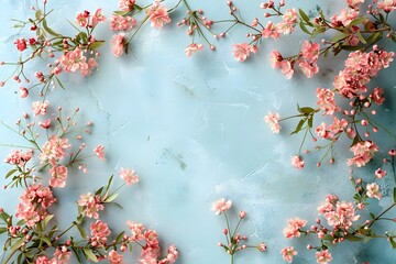 Beautiful field of cosmos Flowers with bokeh Background
