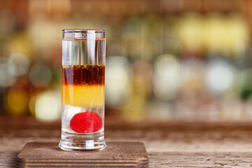 Cocktail Chekhov based on gin and martini rosso