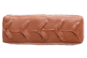 Whole chocolate bar isolated on a white background. Chocolate sweet bar. File contains clipping path.