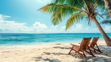 tropical holiday's wallpaper with nice beach and sunshine
