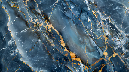 Fototapeta premium Blue marble stone background with golden veins. Emperador italian glossy granite marble slab stone. Polished limestone granite marble for ceramic digital wall tiles, flooring and kitchen tile.