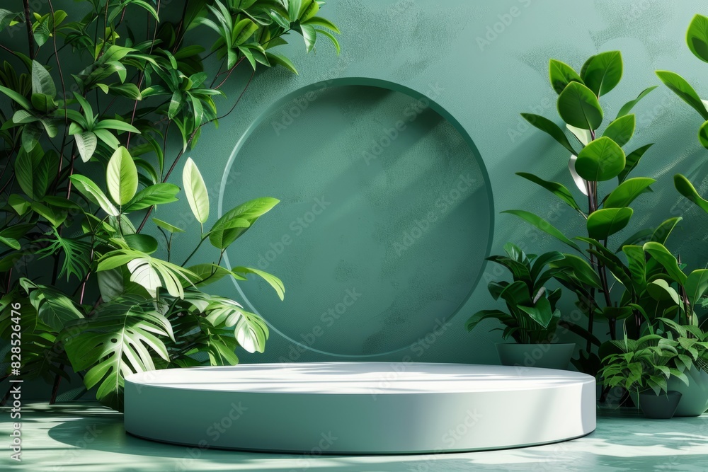 Poster abstract background for product presentation with platform