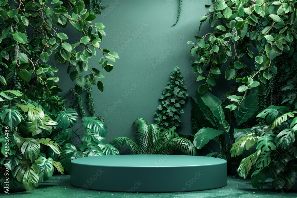 Poster Abstract background for product presentation with platform