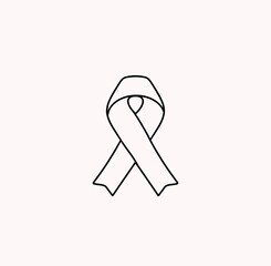 aids awareness ribbon icon isolated on white background 