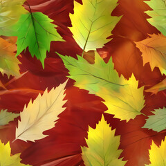 Fototapeta premium autumn leaves square background illustration