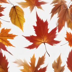 Fototapeta premium autumn leaves square background illustration