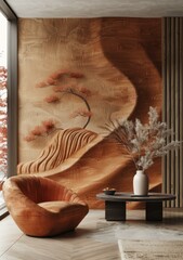 Modern Home Decor with Relief Wall Art