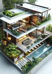 A well-structured modern house
