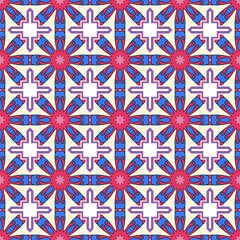 Illustration of vibrant seamless kaleidoscopic patterns