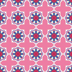 Illustration of vibrant seamless kaleidoscopic patterns