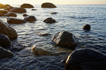 Coast at the Staberhuk lighthouse, Fehmarn Island on the Baltic Sea, Germany