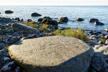 Coast at the Staberhuk lighthouse, Fehmarn Island on the Baltic Sea, Germany