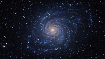 Spiral galaxy swirling majestically in the depths of space