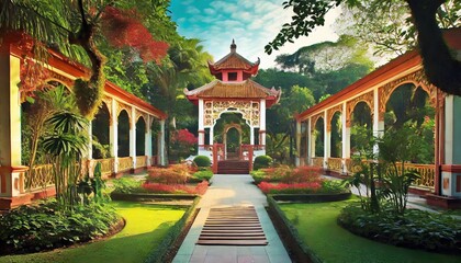 Fototapeta premium pavilion in the garden