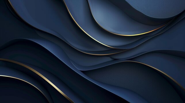 simetrical luxurious dark navy blue with overlap layer background. elegant modern background in 3d illustration vector 