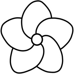 black flower line ,illustration