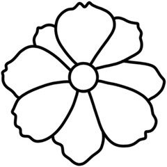 black flower line ,illustration