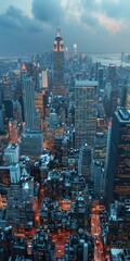 New York City Skyline at Night: Iconic Landmarks & Lights