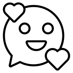 A linear design icon of customer satisfaction

