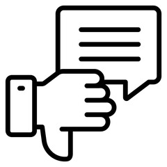 Creative design icon of bad review

