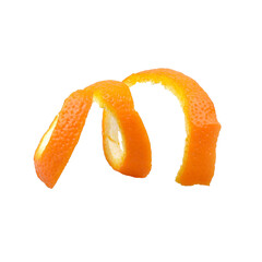 Orange peel isolated on white background