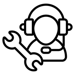 An icon design of technical support

