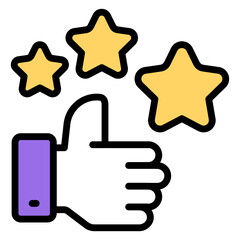 A trendy design icon of customer rating

