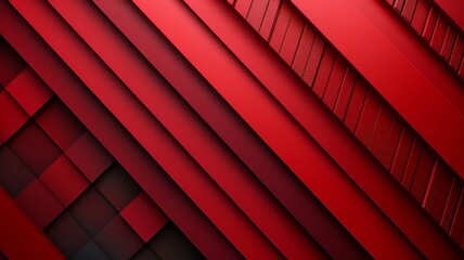 Obraz premium Abstract Red Background With Lines and Squares