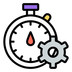 Obraz premium Premium design icon of time management 