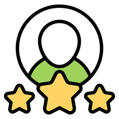 Premium design icon of customer rating


