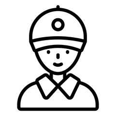 Obraz premium A linear design icon of salesman