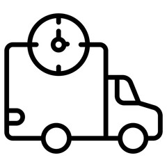A trendy design icon of delivery time

