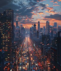 Fototapeta premium Traffic on a New York City Street