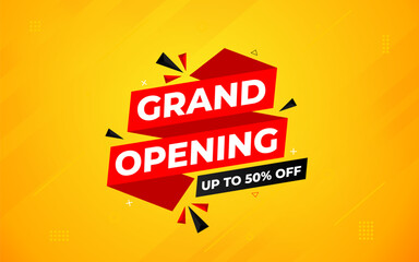 Grand opening sale banner. Grand opening sale banner template for social media, website, business, marketing, and advertising. Grand opening abstract vector design Illustration.