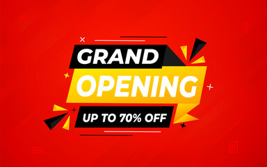 Grand opening sale banner. Grand opening sale banner template for social media, website, business, marketing, and advertising. Grand opening abstract vector design Illustration.