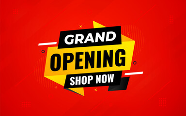 Grand opening sale banner. Grand opening sale banner template for social media, website, business, marketing, and advertising. Grand opening abstract vector design Illustration.