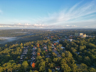 Aerial view of Fox Valley, Wahroonga, Sydney, NSW, Australia.