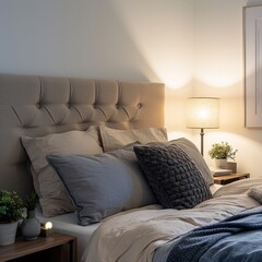 Bedroom interior by AI generate.