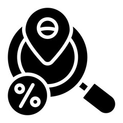 A beautiful design icon of search sale location

