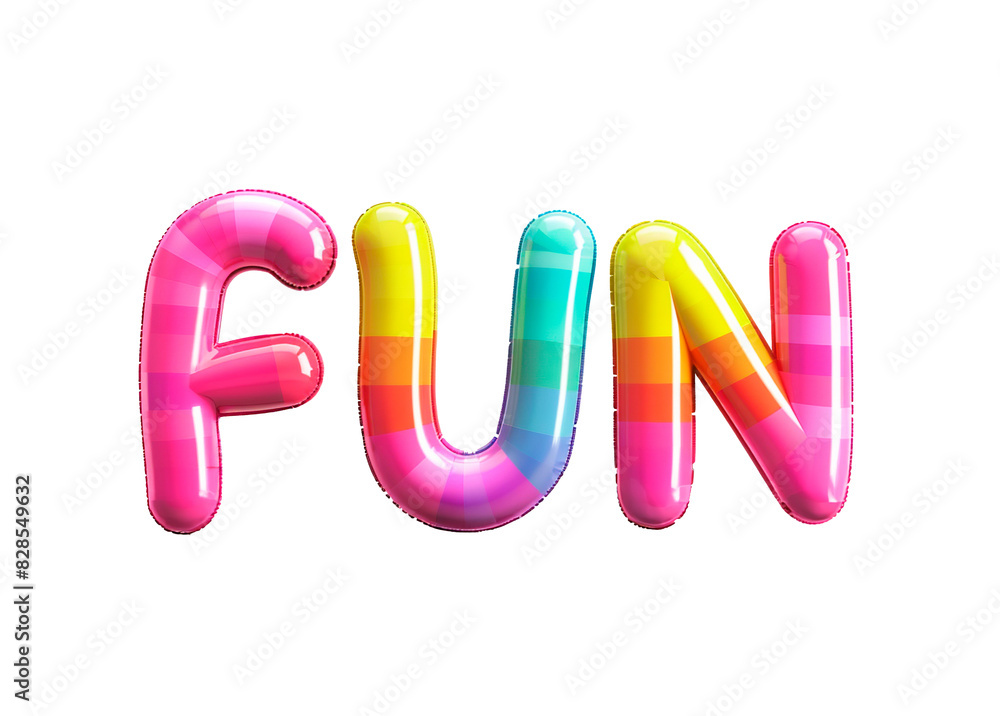 Fototapete ai generated photo with inflatable multicolored letters 