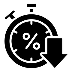 Perfect design icon of discount time

