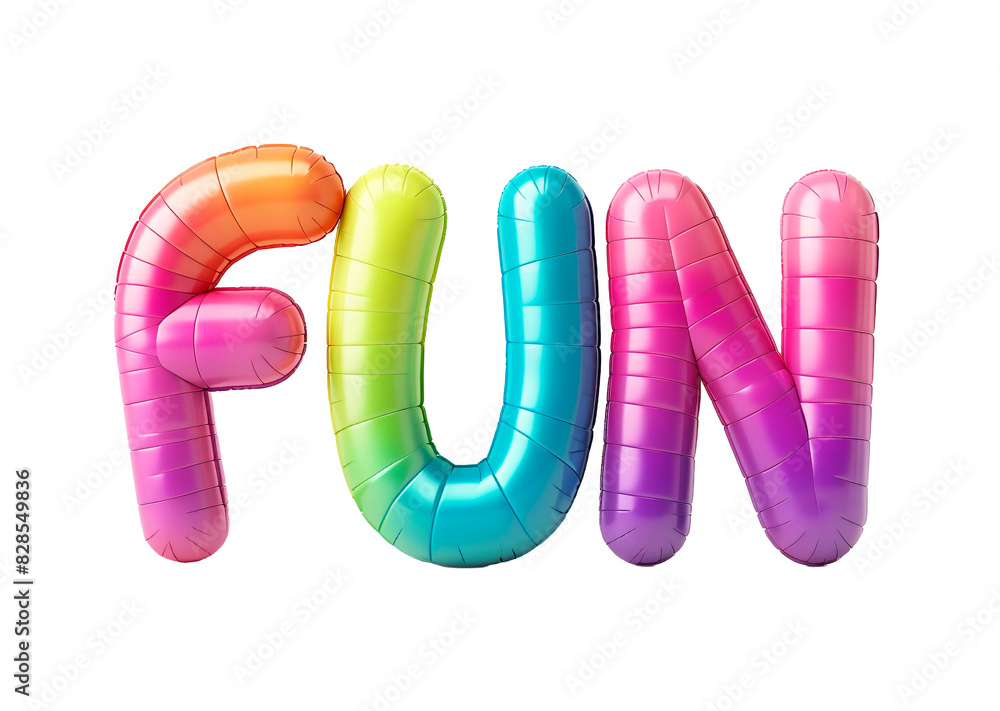 Fototapete ai generated photo with inflatable multicolored letters 